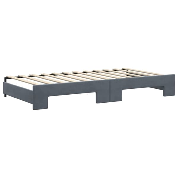vidaXL Dagbädd utdragbar mörkgrå 100x200 cm sammet Grå