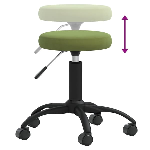 vidaXL Massagepall ljusgrön sammet Grön