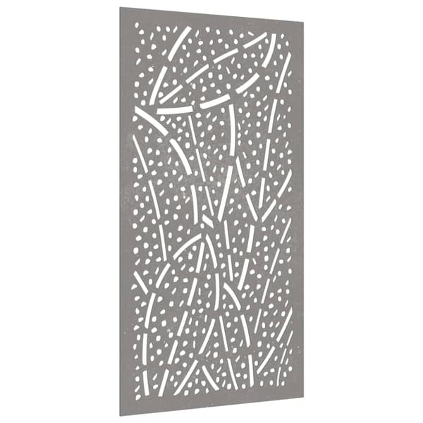 vidaXL Väggdekoration 105x55 cm rosttrögt stål bladdesign Brun