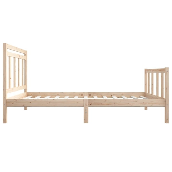vidaXL Sängram massivt trä 75x190 cm Brun