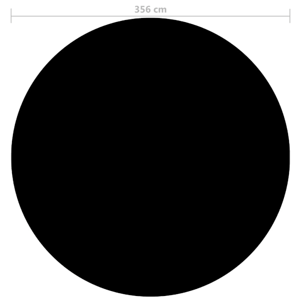 vidaXL Poolskydd svart 356 cm PE Svart