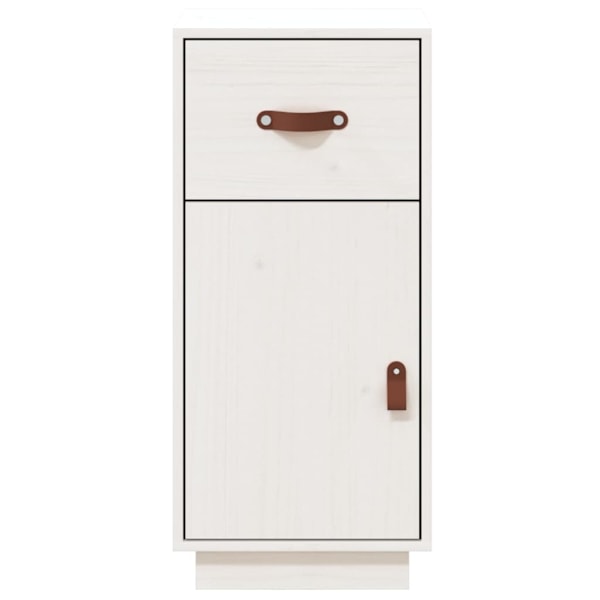 vidaXL Skåp vit 34x40x75 cm massiv furu Vit