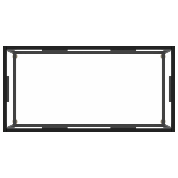 vidaXL Soffbord svart med härdat glas 100x50x35 cm Svart
