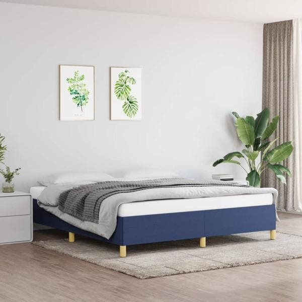 vidaXL Ramsäng blå 180x200 cm tyg Blå