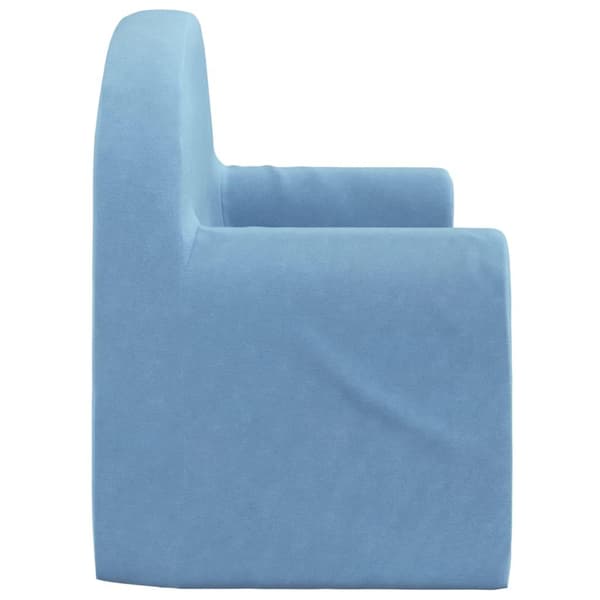 vidaXL Barnsoffa 2-sits blå mjuk plysch Blå