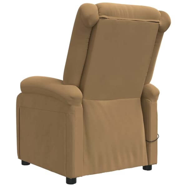 vidaXL Massagefåtölj brun sammet Brun