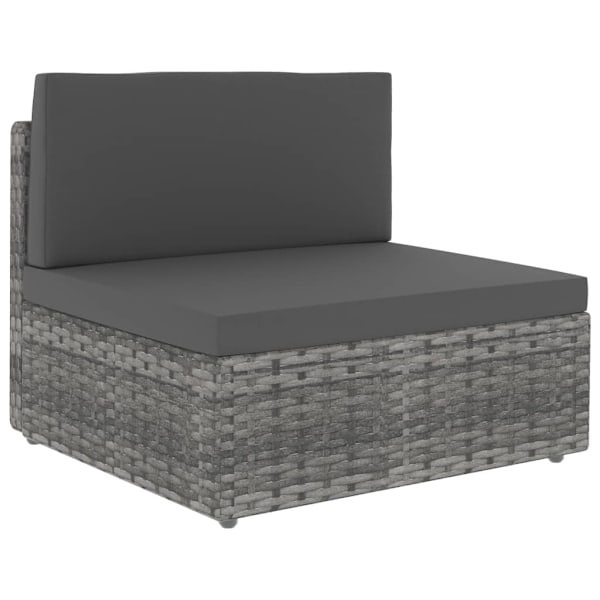 vidaXL Modulsoffa 3-sits konstrotting grå grå