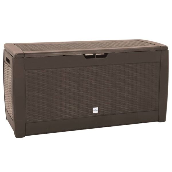 vidaXL Dynbox brun 119x48x60 cm polypropen Brun