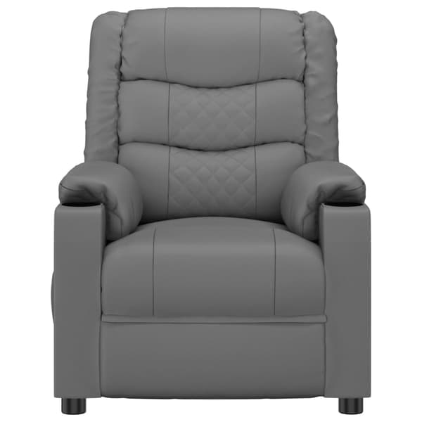 vidaXL Elektrisk reclinerfåtölj grå konstläder Grå