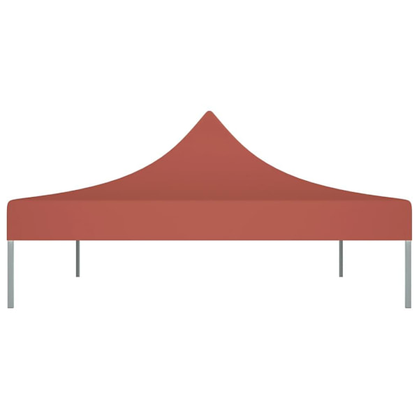 vidaXL Tak till partytält 4x3 m terrakotta 270 g/m² Brun