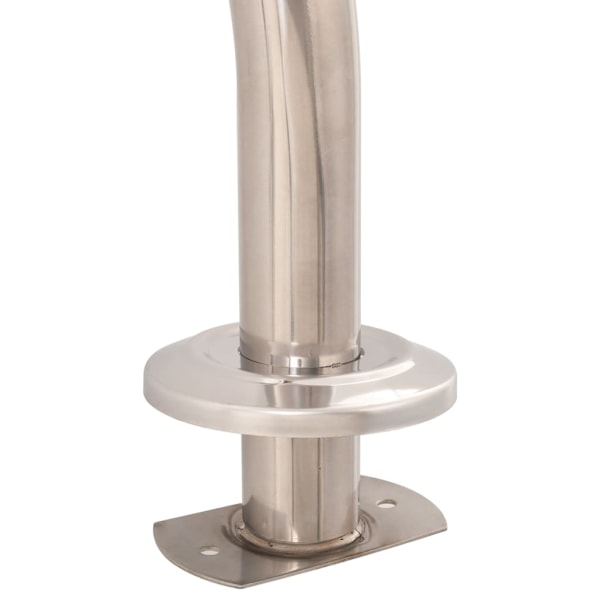 vidaXL Poolstege 3 steg rostfritt stål 304 120 cm Silver