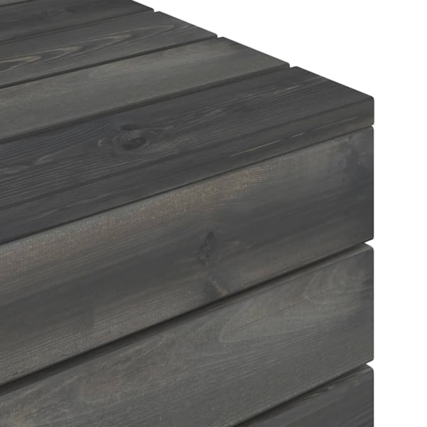 vidaXL Pallbord massiv furu mörkgrå grå