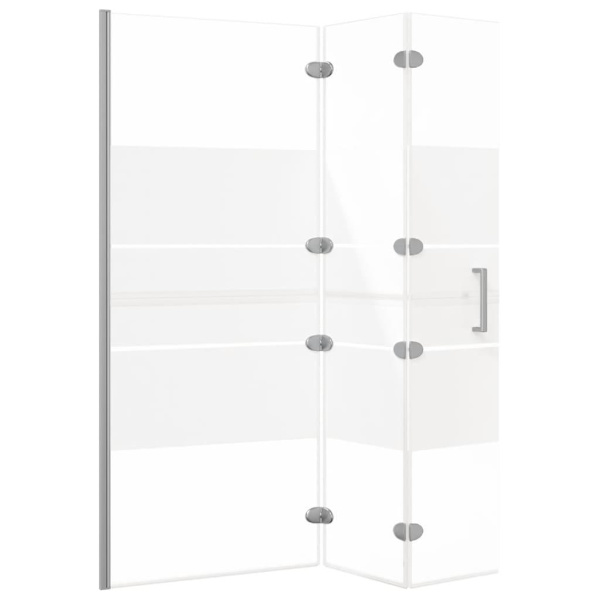 vidaXL Duschvägg vikbar ESG 120x140 cm vit