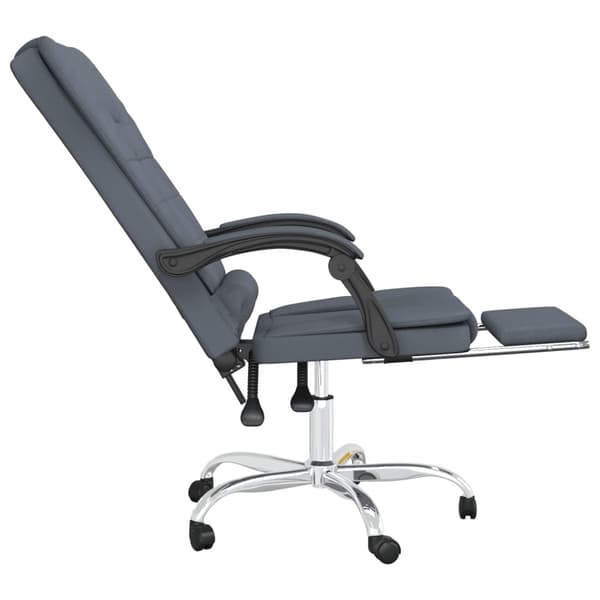vidaXL Kontorsstol med massage mörkgrå sammet Grå
