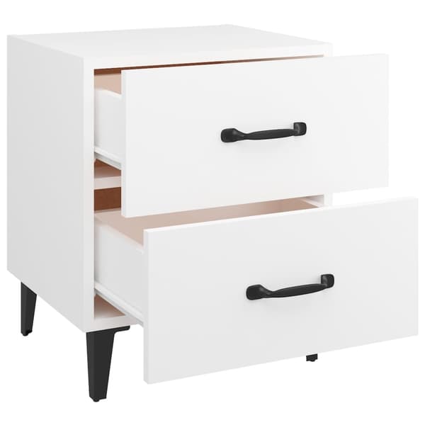 vidaXL Sängbord vit 40x35x47,5 cm Vit