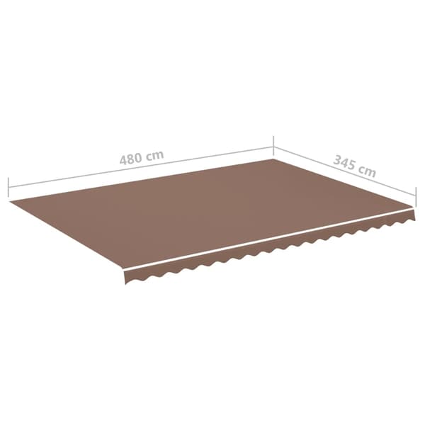 vidaXL Markisväv brun 5x3,5 m Brun