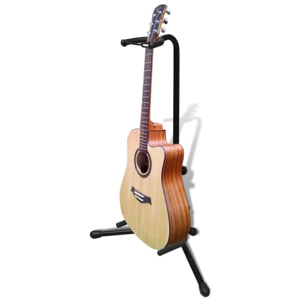 vidaXL Gitarrställ vikbar 66-80cm enkel Svart