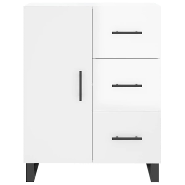 vidaXL Högskåp högglans vit 69,5x34x180 cm konstruerat trä Vit