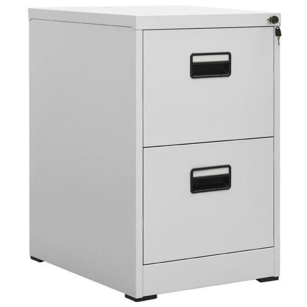 vidaXL Dokumentskåp ljusgrå 46x62x72,5 cm stål grå