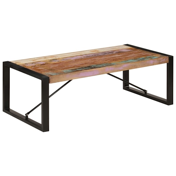 vidaXL Soffbord 120x60x40 cm massivt återvunnet trä multifärg