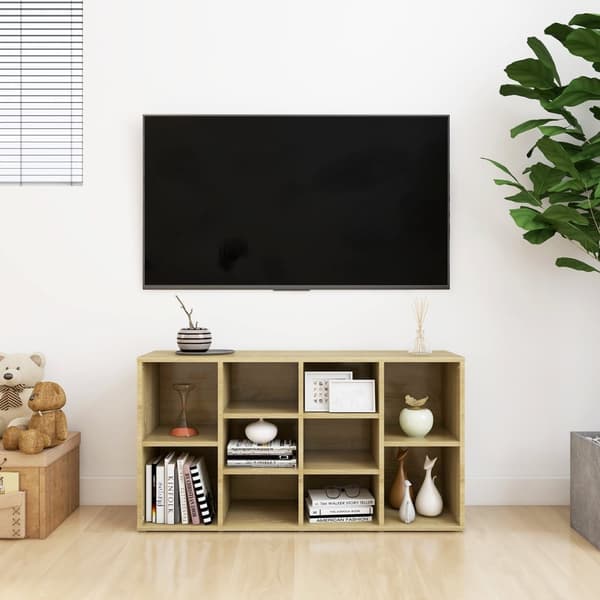 vidaXL Skobänk sonoma-ek 103x30x55 cm konstruerat trä Brun