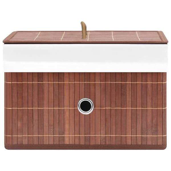 vidaXL Förvaringslådor bambu 4 st brun Brun