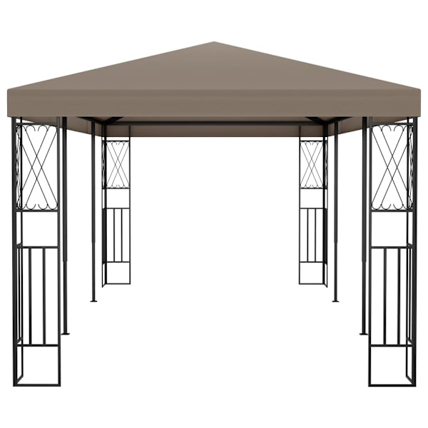 vidaXL Paviljong 6x3 m taupe tyg Taupe