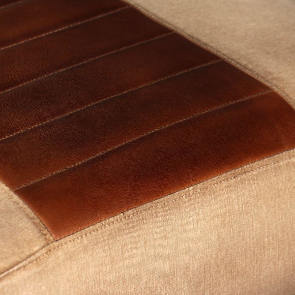 vidaXL Loungefåtölj brun äkta getskinn och kanvas Brun
