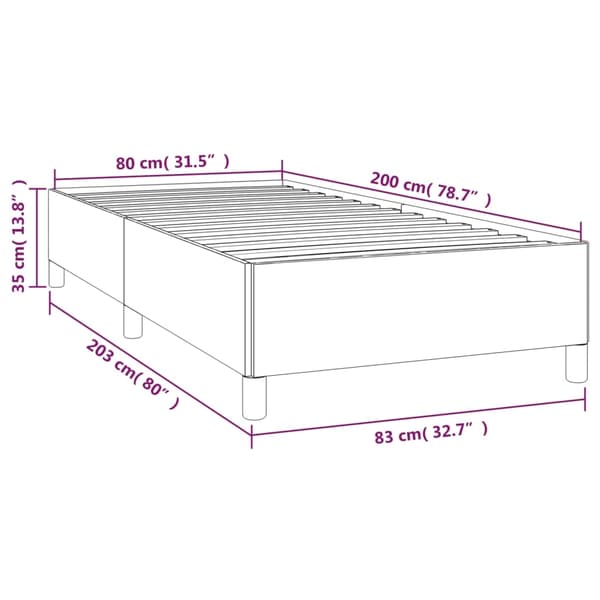 vidaXL Sängram blå 80x200 cm tyg Blå