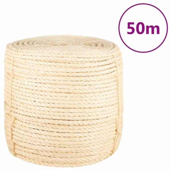 vidaXL Rep 100% sisal 8 mm 50 m
