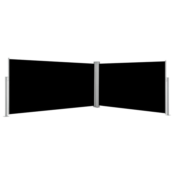 vidaXL Infällbar skärm 160x600 cm svart Svart