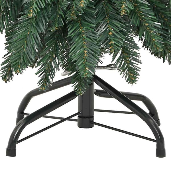 vidaXL Belyst plastgran med 80 LEDs 150 cm Grön