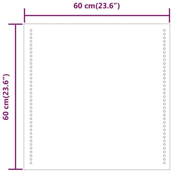 vidaXL Badrumsspegel LED 60x60 cm Transparent