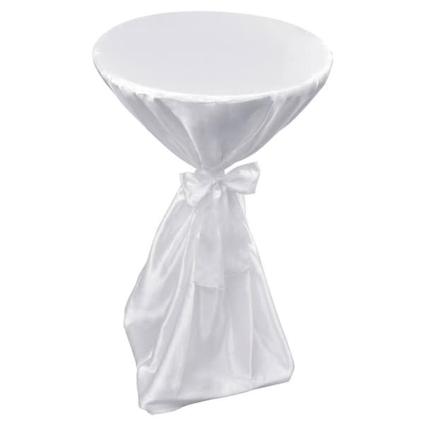vidaXL Vit bordsduk med rosett 80 cm 2-pack Vit