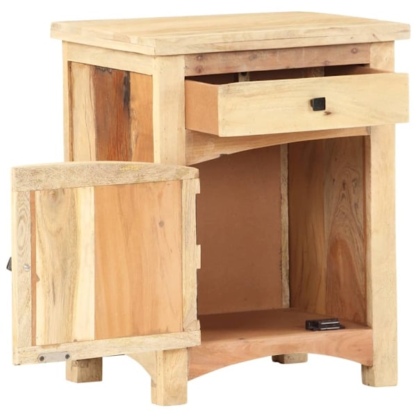 vidaXL Sängbord 40x30x50 cm massivt återvunnet trä multifärg