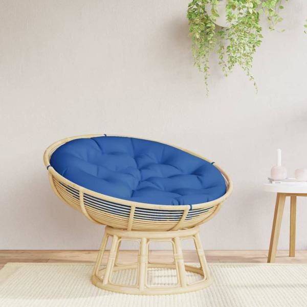 vidaXL Rund dyna kungsblå Ø 100x11 cm oxfordtyg Blå