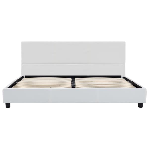 vidaXL Sängram vit konstläder 160x200 cm Vit