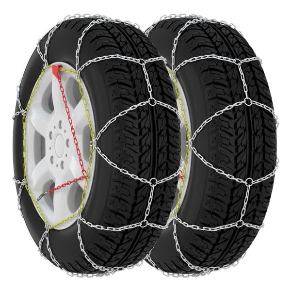 vidaXL Snökedjor till bil 2-pack 9 mm KN80 Silver