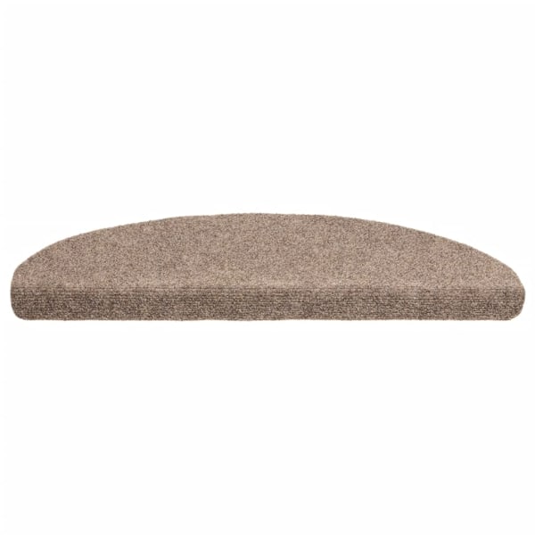 vidaXL Trappstegsmattor självhäftande 5 st gräddvit 65x21x4 cm brodyr Creme