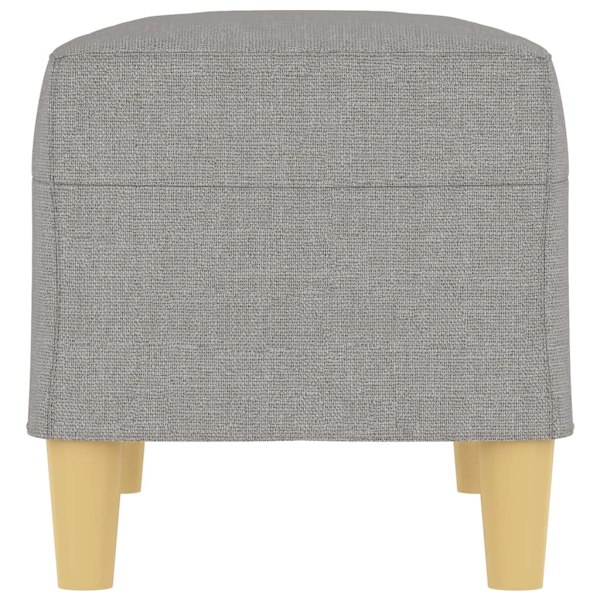 vidaXL Bänk ljusgrå 70x35x41 cm tyg Grå