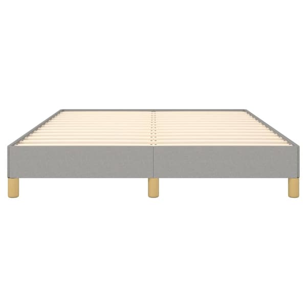 vidaXL Sängram ljusgrå 140x190 cm tyg Grå