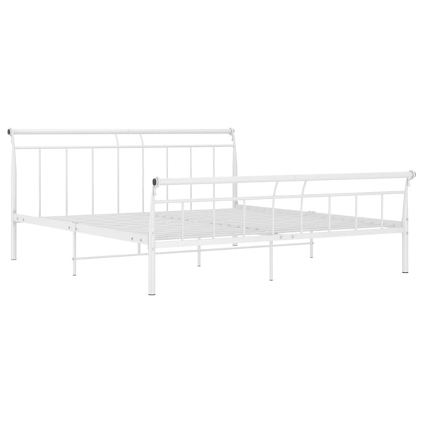 vidaXL Sängram vit metall 160x200 cm Vit