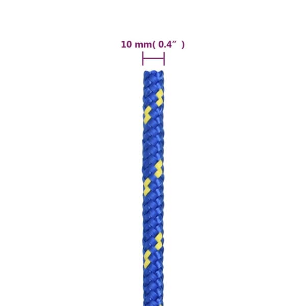vidaXL Båtlina blå 10 mm 25 m polypropen Blå