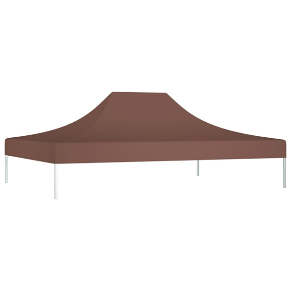 vidaXL Tak till partytält 4x3 m brun 270 g/m² Brun