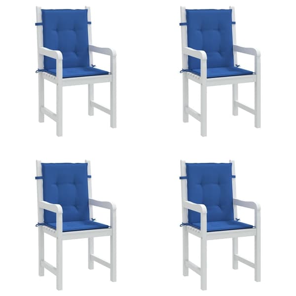 vidaXL Trädgårdsstolsdynor 4 st Kungsblå 100 x 50 x 3 cm Blå
