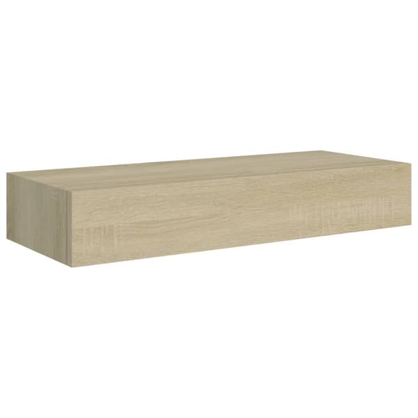 vidaXL Väggmonterad låda ek 60x23,5x10 cm MDF Brun
