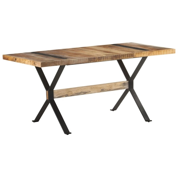 vidaXL Matbord 160x80x76 cm grovt mangoträ Brun