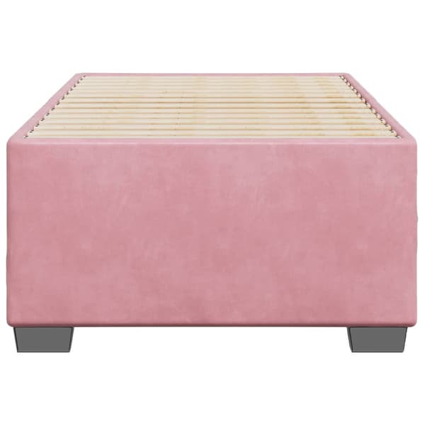 vidaXL Sängram rosa 100x200 cm sammet Rosa
