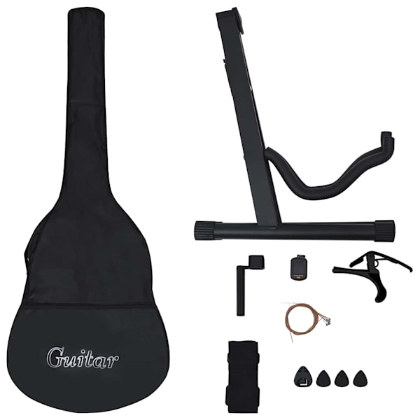 vidaXL Klassisk gitarr 12 delar 4/4 39" Brun