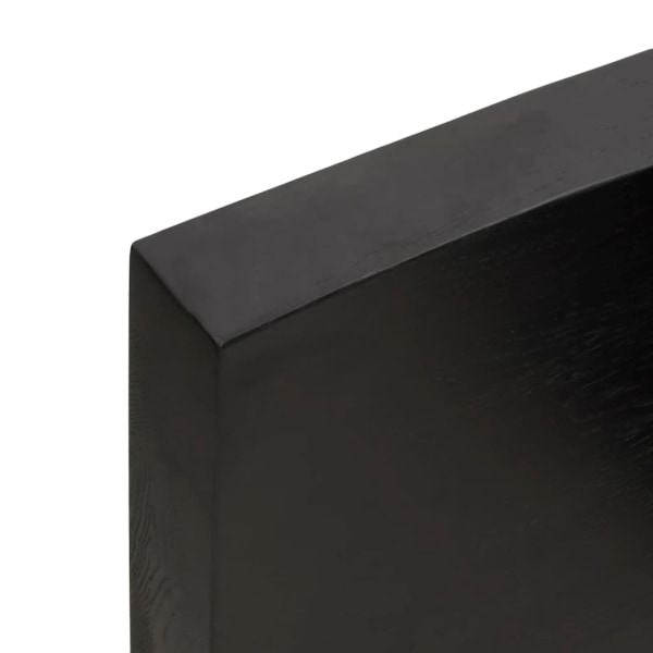 vidaXL Bänkskiva badrum mörkbrun 60x50x(2-6) cm behandlat massiv Grå